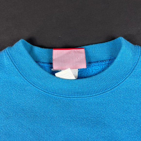 Y2K NFL Carolina Panthers Football Sweatshirt Fits Small Blue Crewneck Tag L - Picture 7 of 15